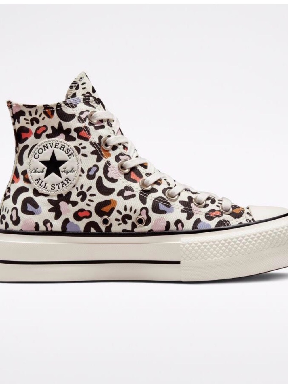 Converse Mystic World Platform High Top Leopard Sneaker Sz 7